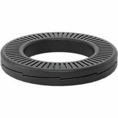 BSC PREFERRED Wedge Lock Washer Black Steel for M6 Screw Size 0.26 ID 0.43 OD, 10PK 97913A111